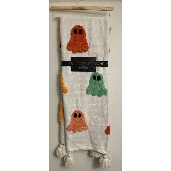 Rachel Zoe Halloween Ghost Decorative Throw Blanket Oversized 50" x 70" - Picture 1 of 6